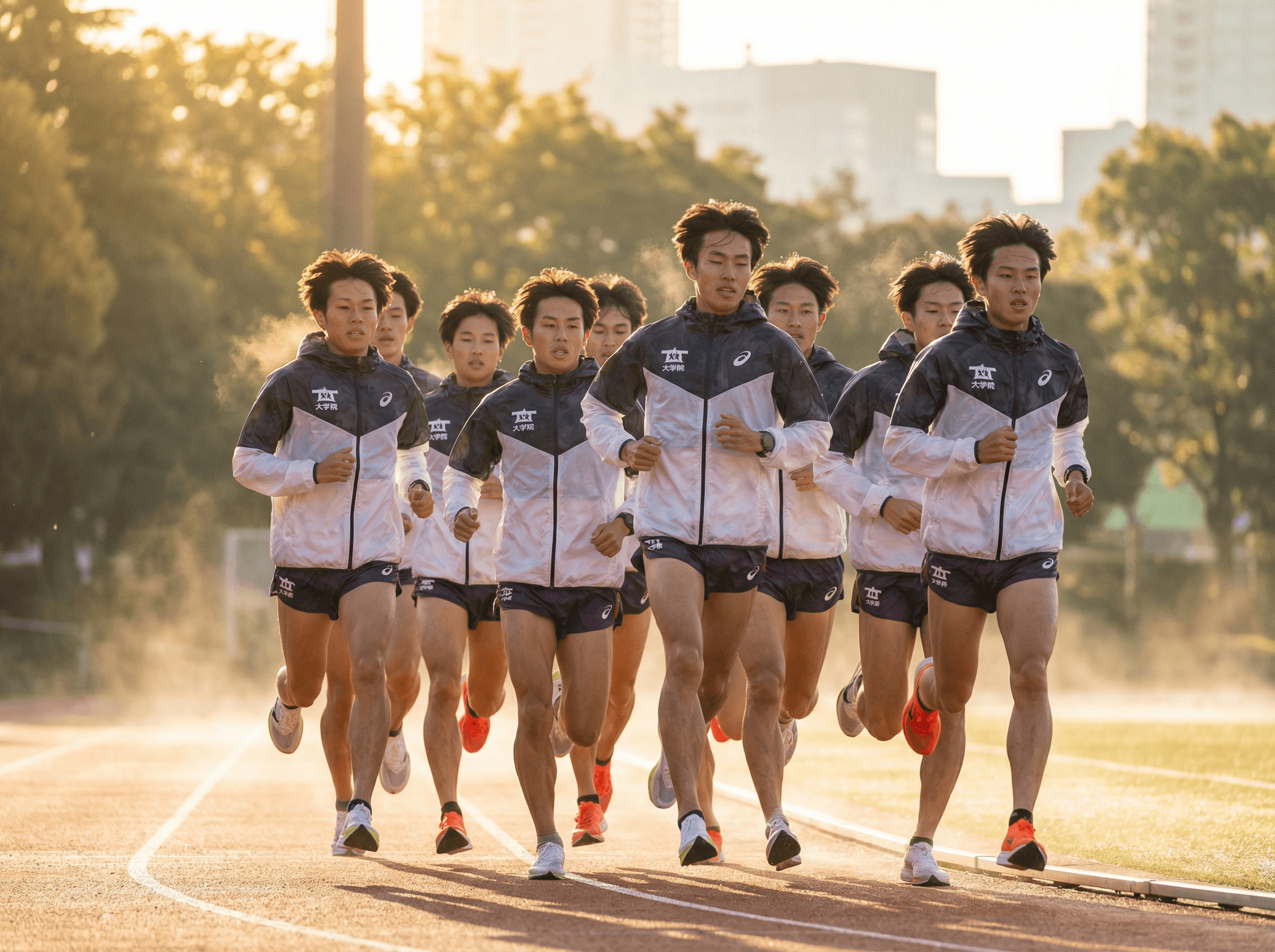 駅伝部の練習風景